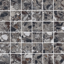 MILZETTI - 2X2/12X12 PEBBLE, DARK, POLISHED